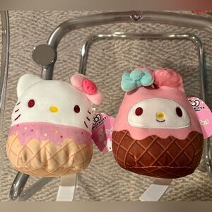 Sanrio Hello Kitty & My Melody Icecream Twins Squishmallows- 5 inch